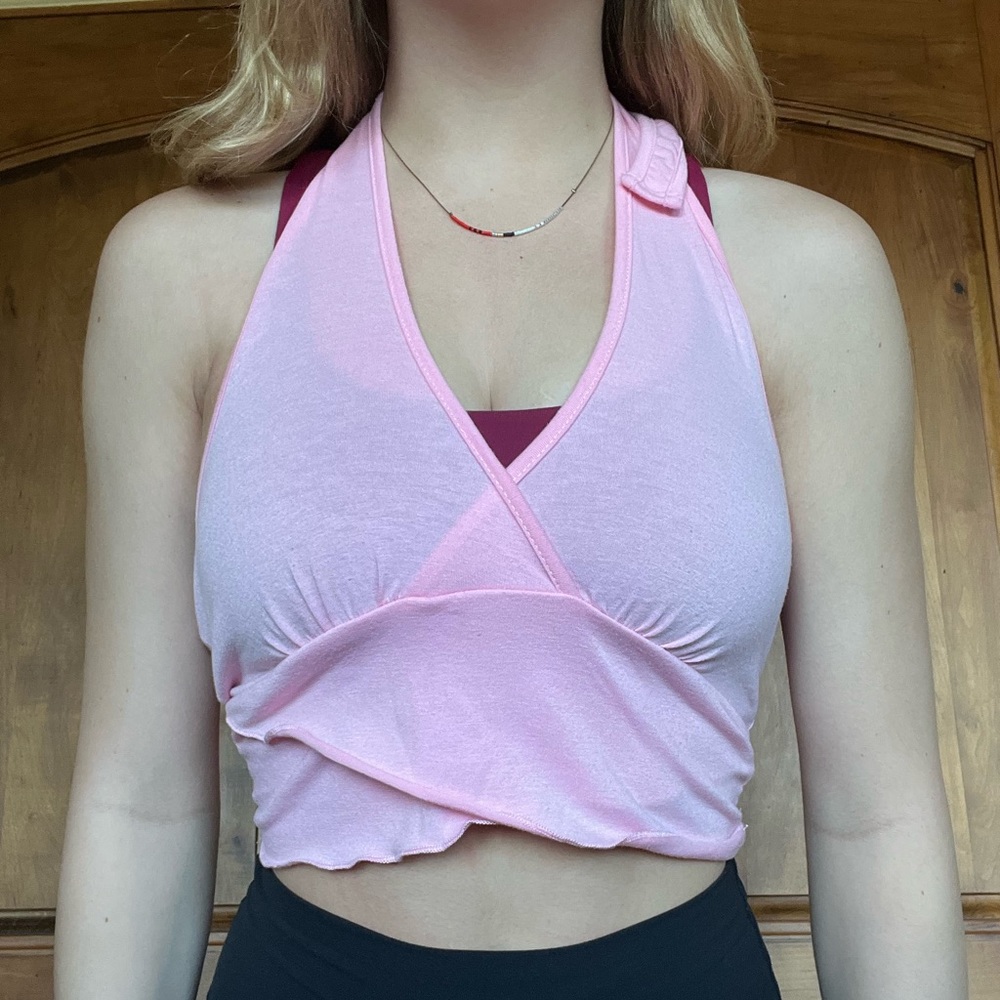 Pink halter top